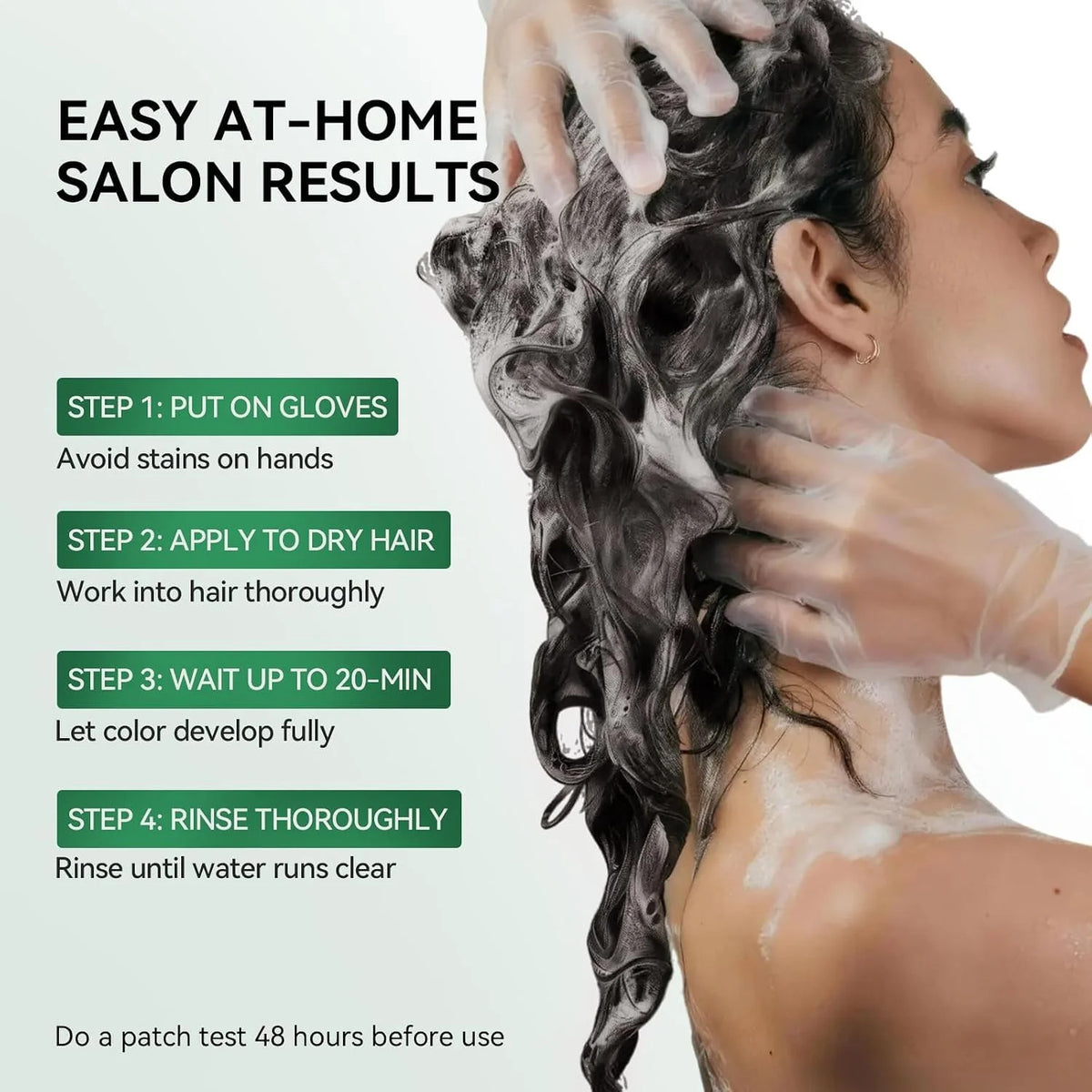 Dark Brown Hair Dye Shampoo - 3-in-1 Natural Color & Conditioner