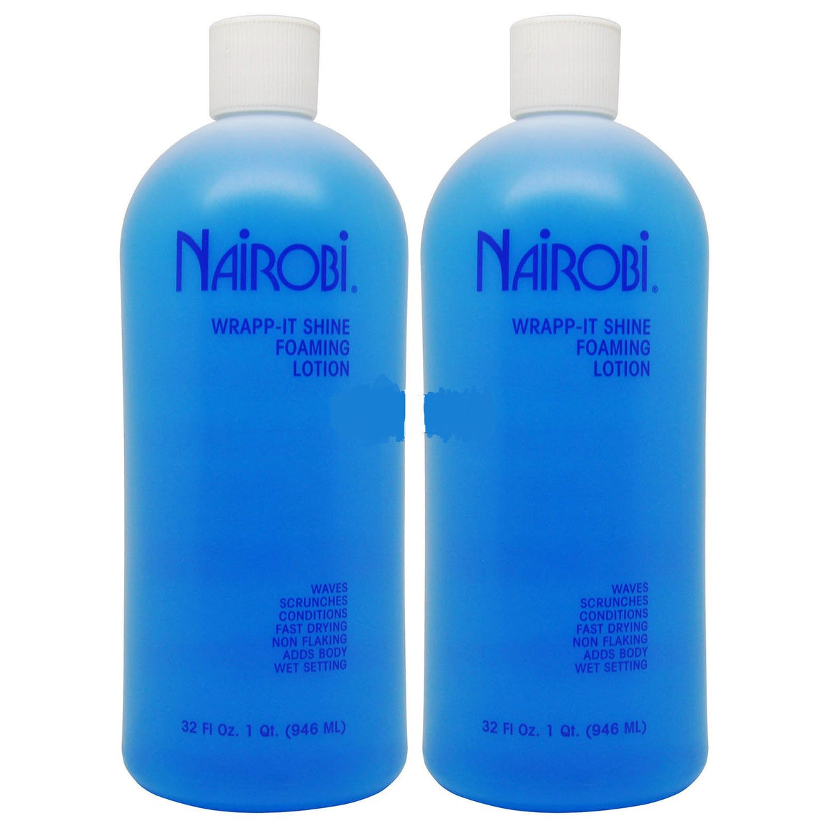 Nairobi Wrapp-It Shine Foaming Hair Lotion 32oz Pack of 2 for Healthy, Bouncy Hair