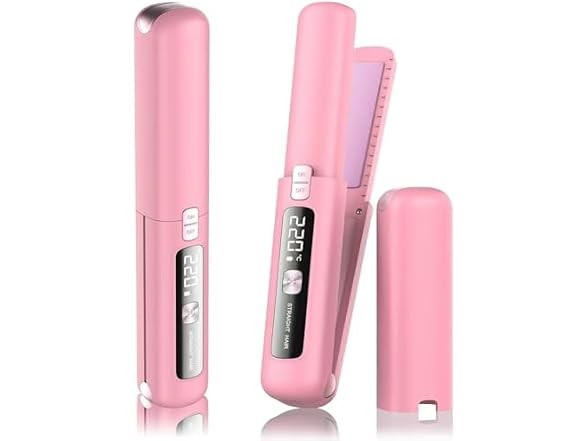 Cordless Hair Straightener with Fast Heating & Portable Design - Unbranded