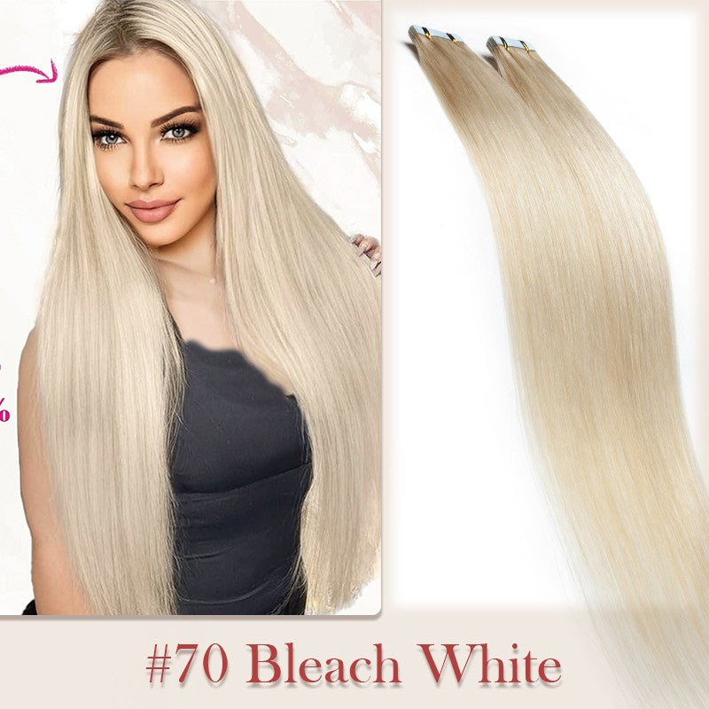 100g Invisible Tape-In Hair Extensions Remy Human Hair Full Head Thick