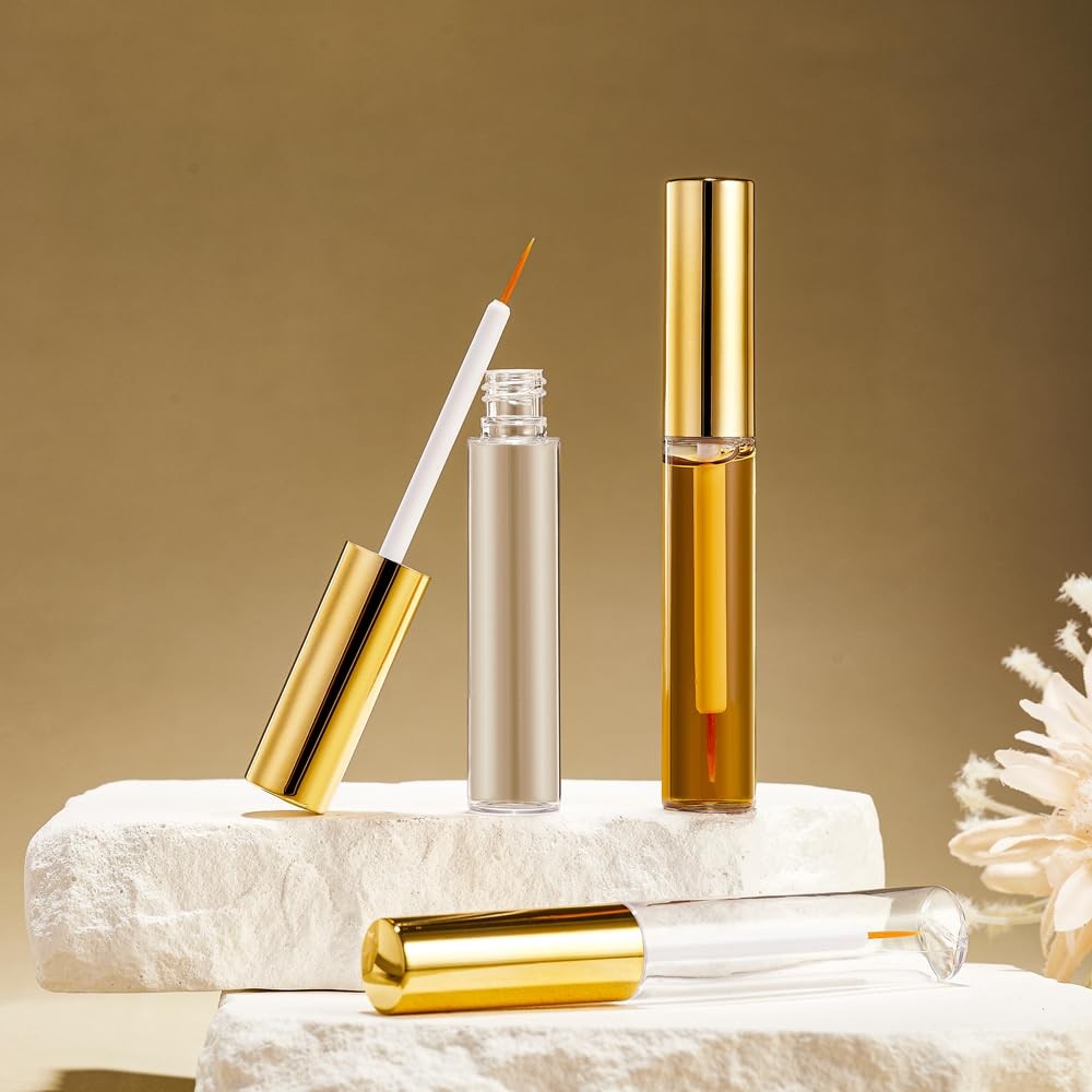 3-Pack Refillable Cosmetic Tubes with Wand - 10ml Travel Lip Gloss & Mascara Containers