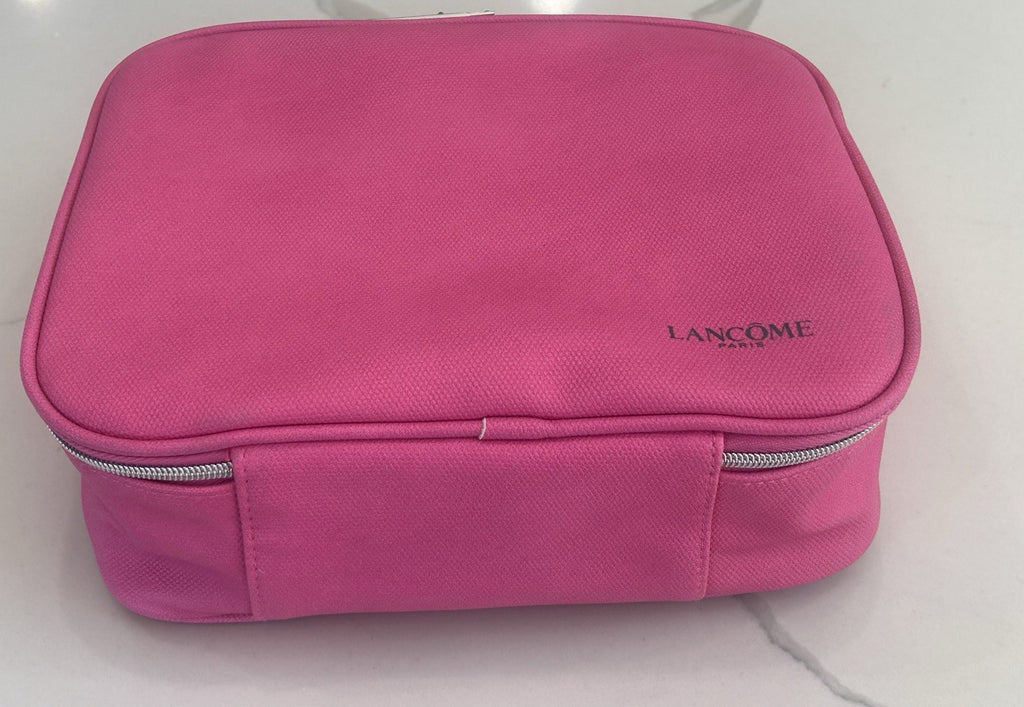 Set of 2 Pink Cosmetic & Toiletry Bags with Zipper Closures