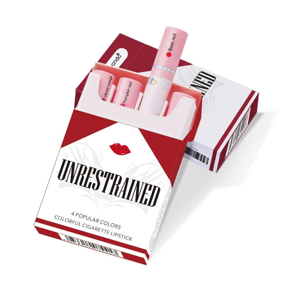 4PCS Matte Lipstick Set Long Lasting Waterproof Red Lip Makeup Kit