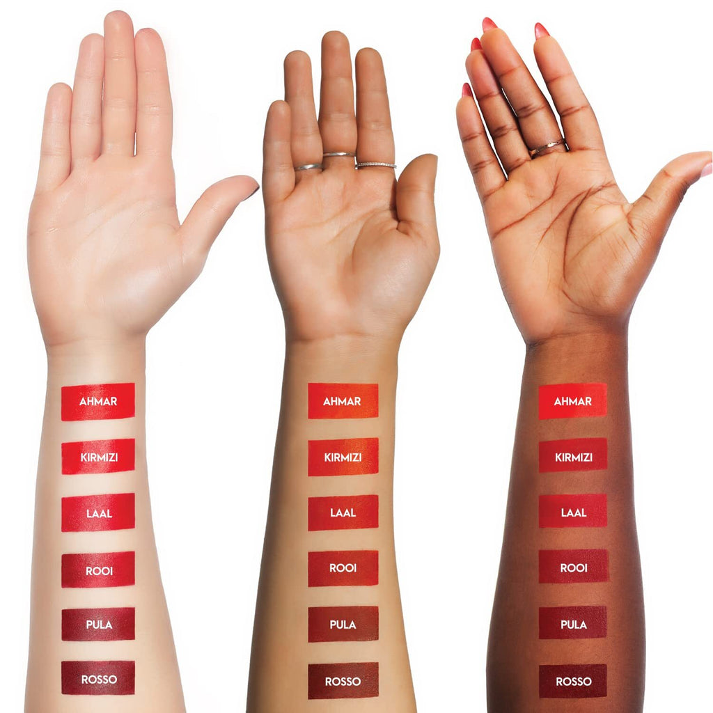 Vegan Matte Lipstick - Long-Lasting Red Lip Color & Multi-Use Blush