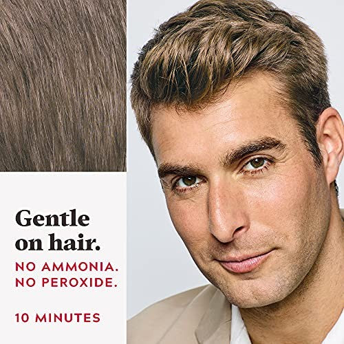 Men's Hair Dye Kit with Comb Application - Light Brown, No Mix