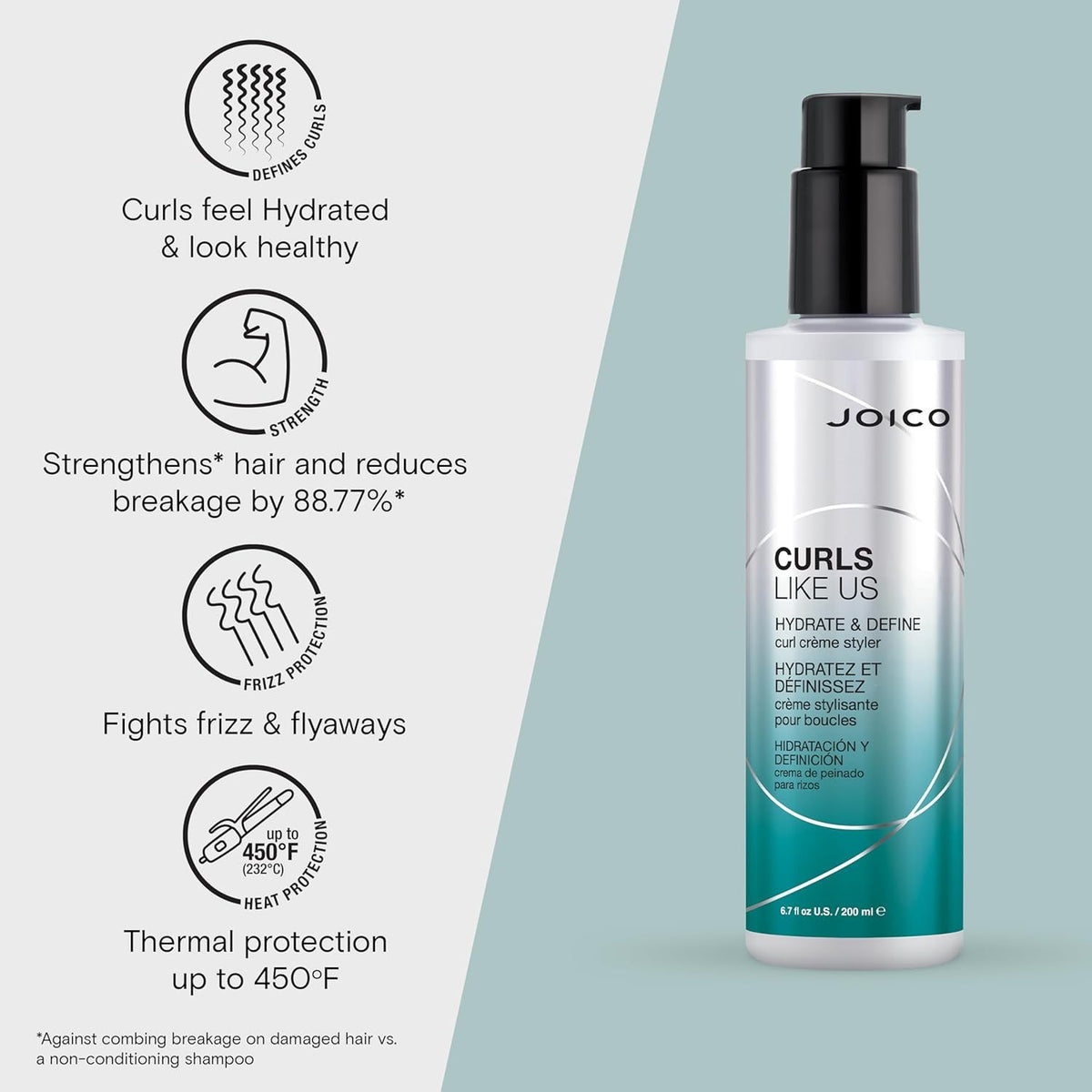Curl Styling Cream for Hydrated, Defined Curls - 6.7 oz