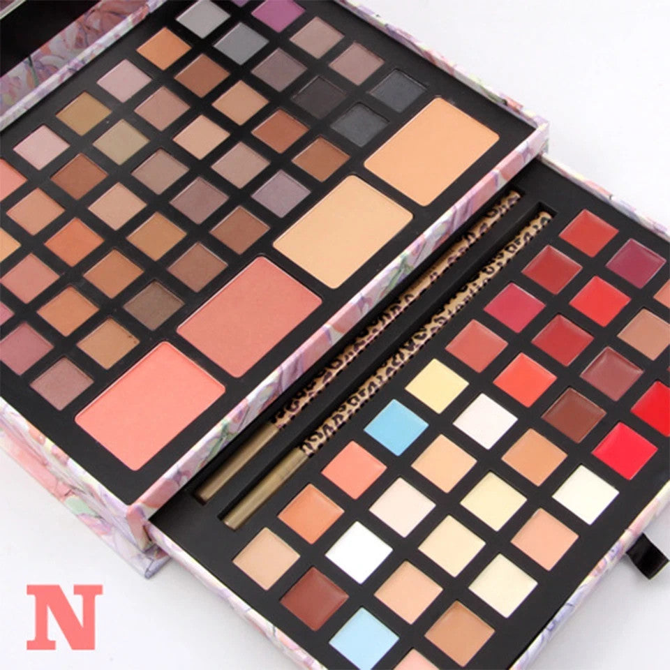 Miss Rose Deluxe All-in-One Makeup Palette – Eyeshadow, Concealer, Blush, Lipstick & Brow Kit