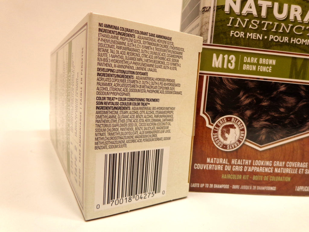 2-Pack Semi-Permanent Hair Color Kit for Men Dark Brown M13