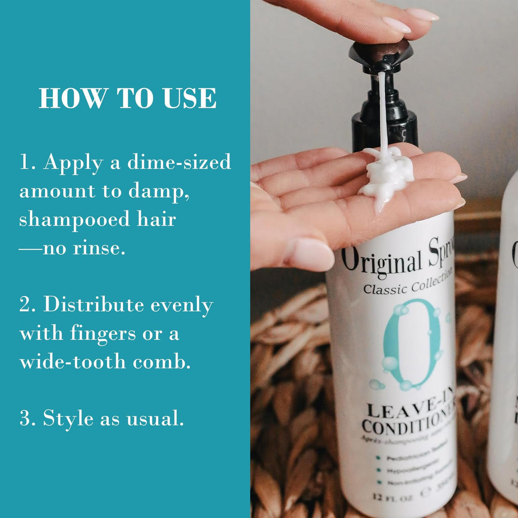 Leave-In Moisturizing Conditioner for Dry & Damaged Hair - Vegan & Sulfate-Free, 12 fl oz