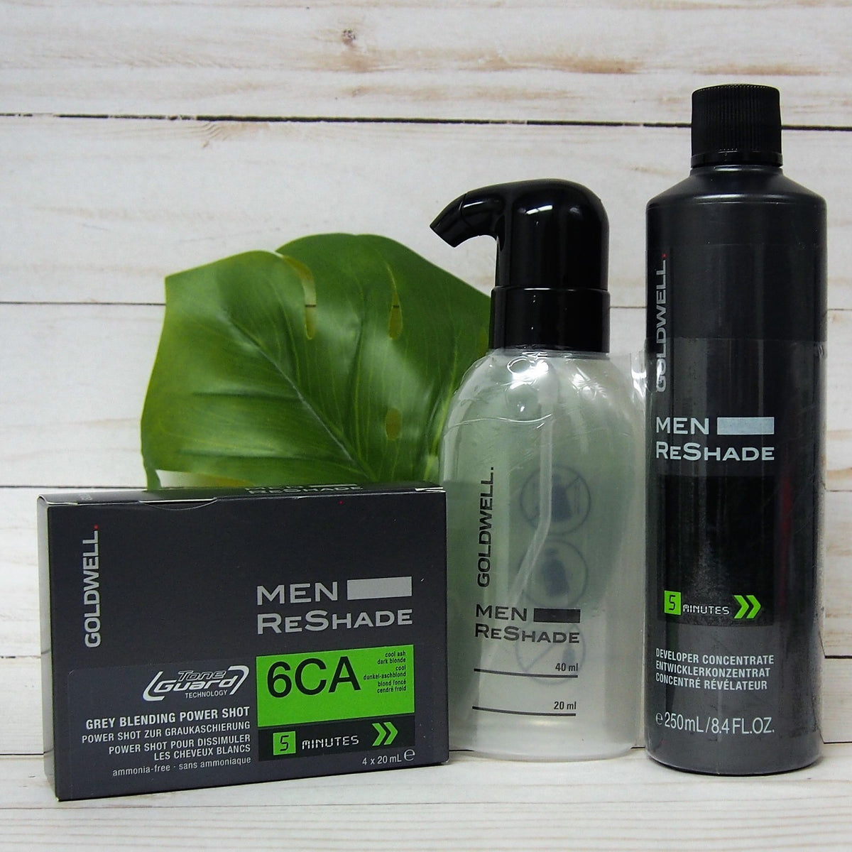 Men's Grey Blending Hair Color Kit with Developer & Applicator Bottle - Fast 5-Minute Gray Coverage