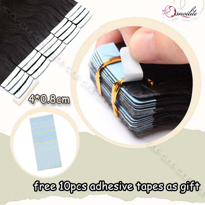 Human Hair Extensions Skin Weft Ombre Thick Tape-In Hair Extensions - Multiple Lengths & Colors