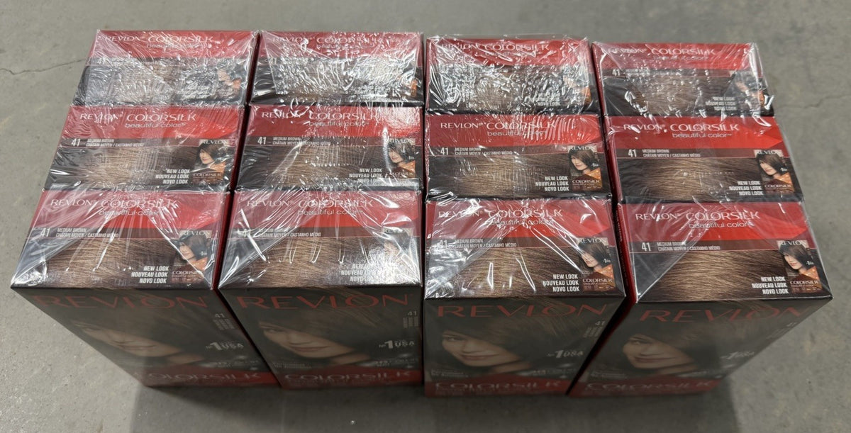 12 Pack Revlon ColorSilk Permanent Hair Color Medium Brown #41