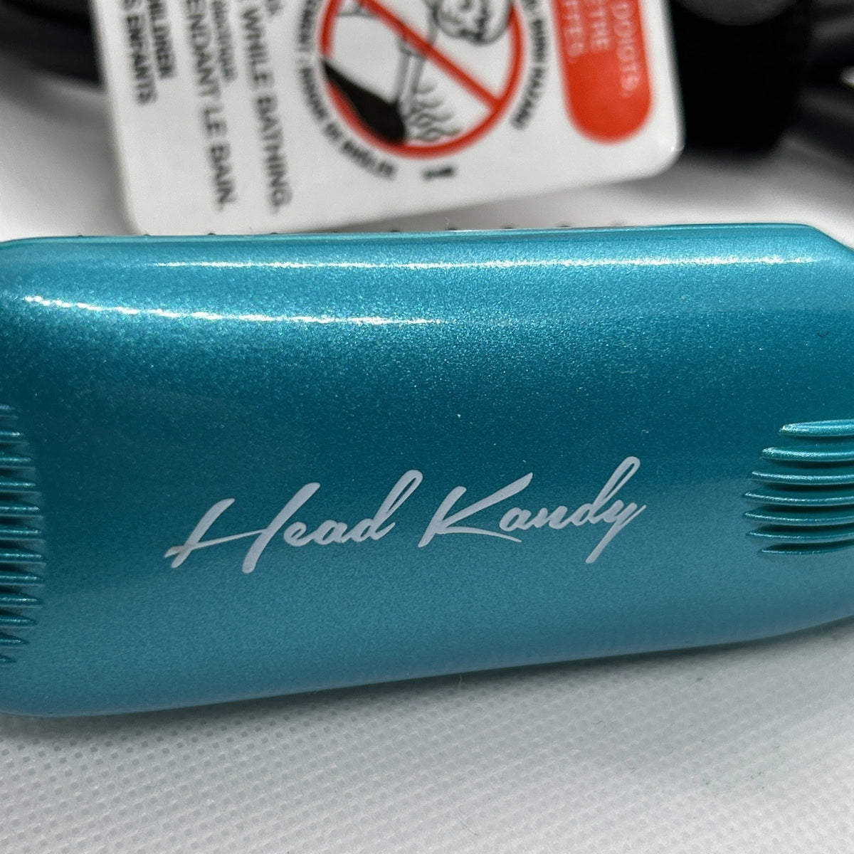 Teal Ceramic Straightener Brush - Travel Size Hair Styling Tool