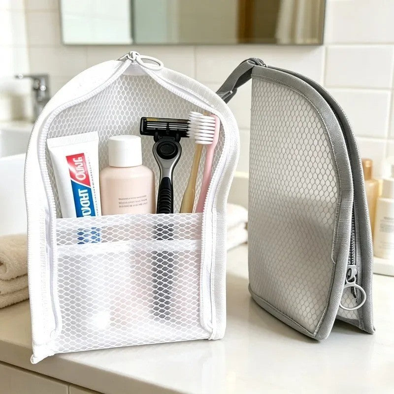 Standing Travel Toiletry & Makeup Organizer Bag Waterproof Cosmetic Pouch