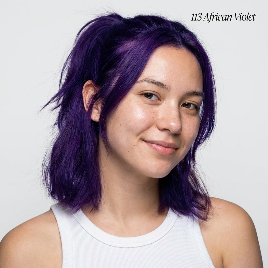 Vegan Semi Permanent Hair Color - African Violet, Long-Lasting & Safe