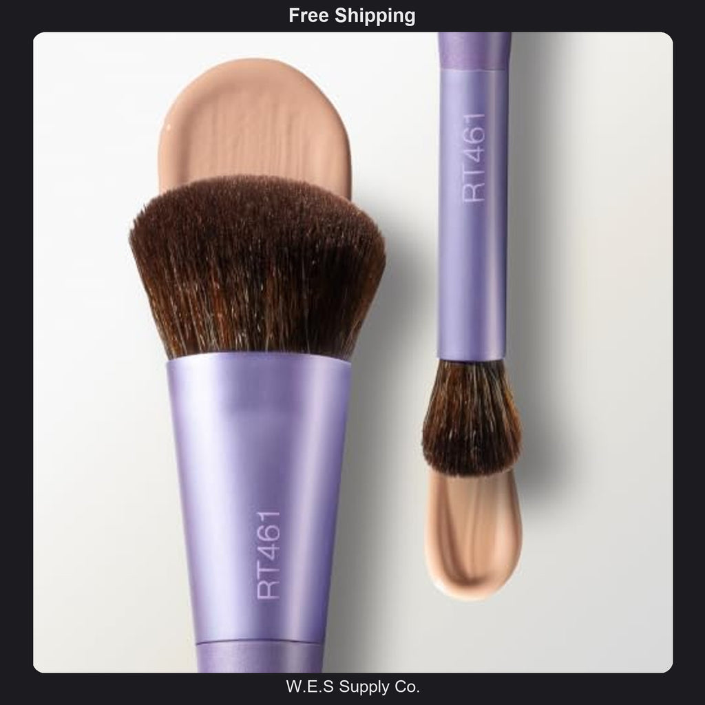Base Makeup Brush Twin Stars Dual-Ended Set - 2-in-1 Foundation & Concealer Tool