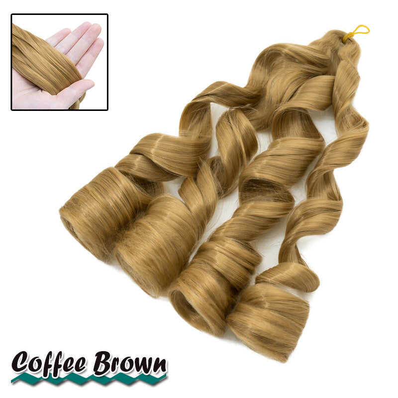 French Curl Braids Hair Extensions Pre-Stretched Synthetic 24 Inch