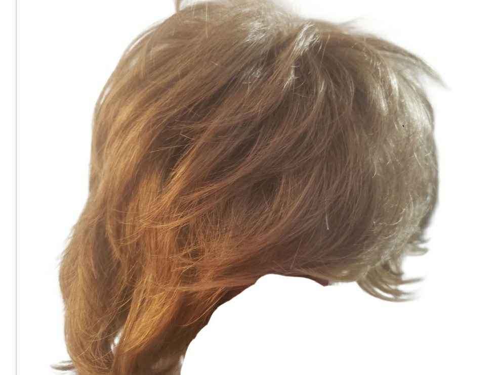 Large Cap Wig with Short Textured Layers in Praline Foil - Comfortable Synthetic Hairpiece
