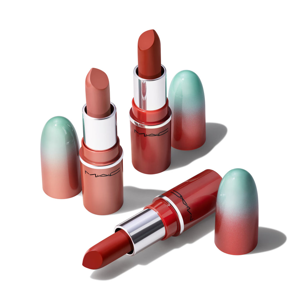 Mac Mini Lustreglass Lipstick Trio shades Spice It Up, Thanks, It’s MAC, Business Casual 1.5g each