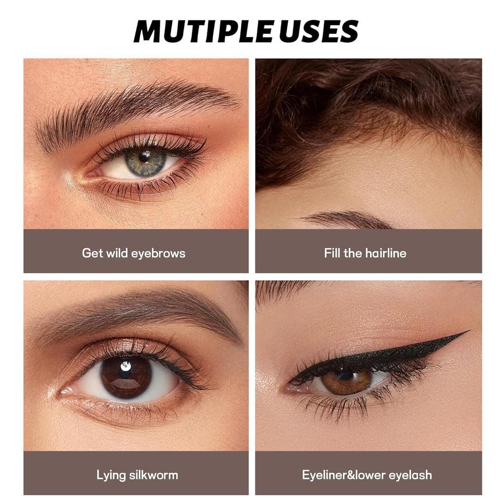Waterproof Microblading Eyebrow Pencil Set - 2 Natural Brown Eyebrow Pens