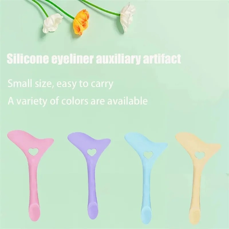 Multi-Functional Silicone Makeup Tool with Eyeliner, Lipstick, Eyebrow, and Eye Shadow Application Aids