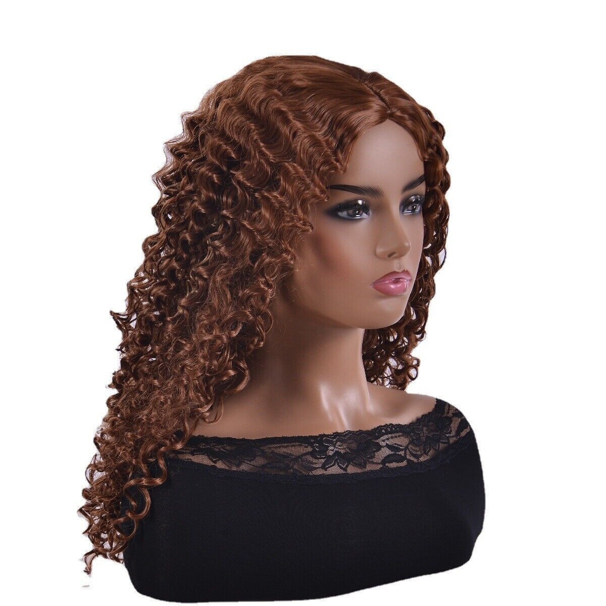 Women's Curly Wavy Long Synthetic Wig - Blonde & Brown Medium Length Hair