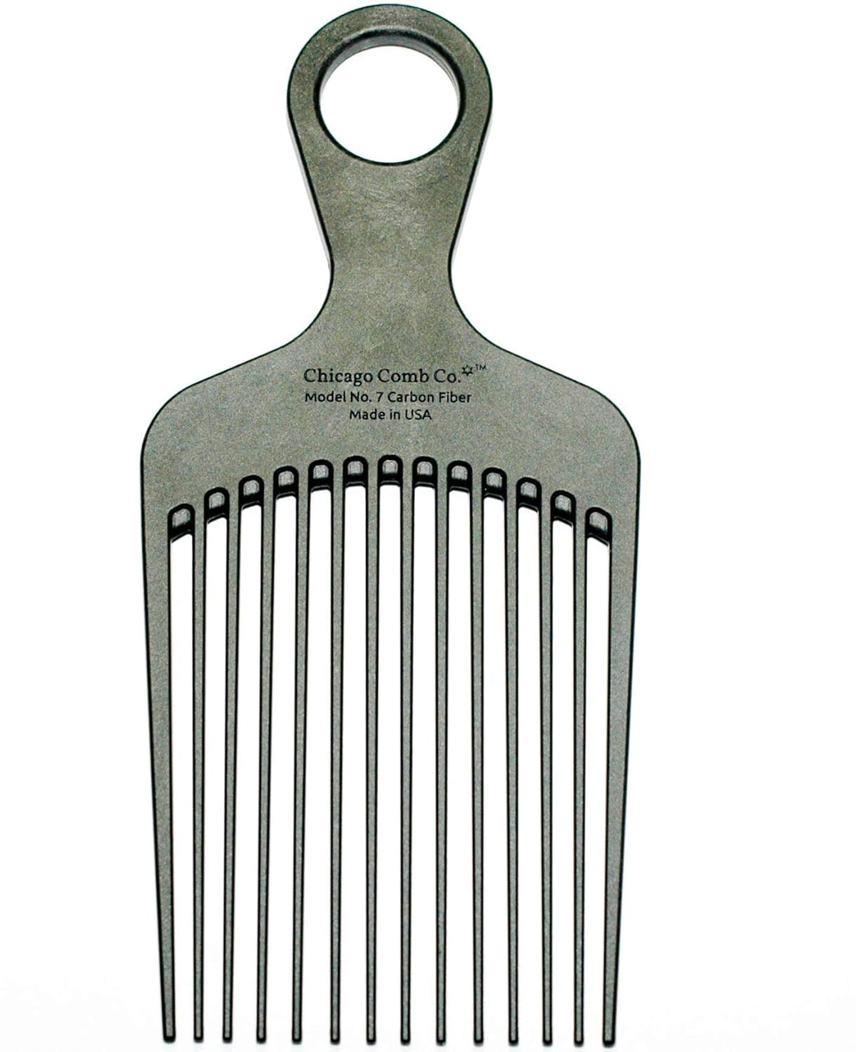 Carbon Fiber Pick Comb for Long Curly & Afro Hair - Detangling & Styling Tool