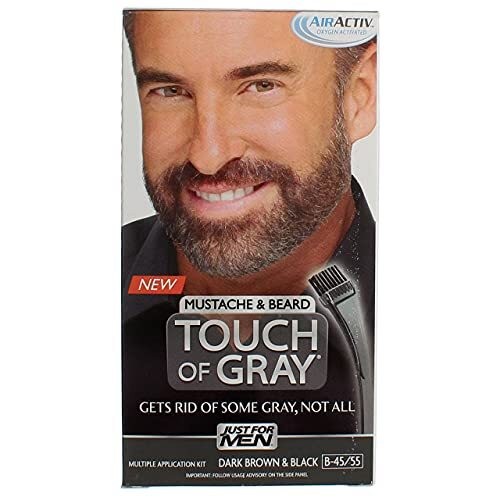 Mustache and Beard Hair Color Kit Dark Brown & Black - Gray Coverage