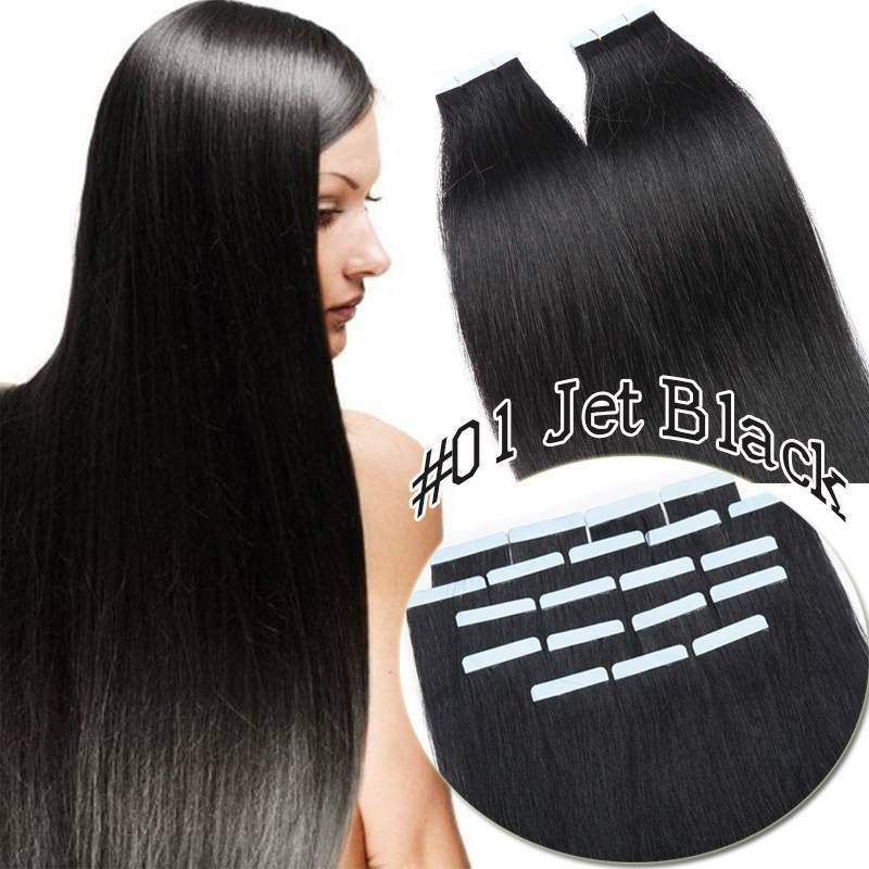 Full Head Blonde Tape-In Human Hair Extensions 200g Skin Weft, 80pcs