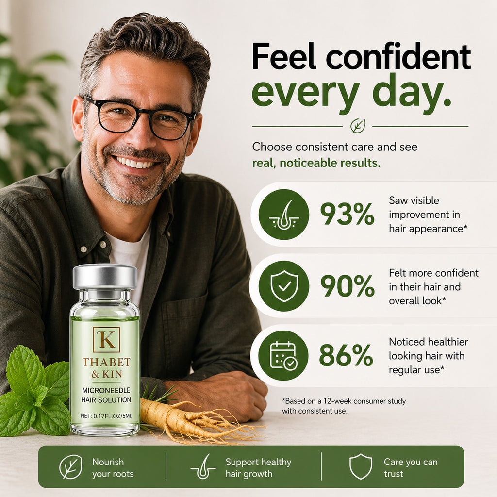 Hair Regrowth Serum for Men & Women - Thabet & KIN USA Hair Loss Treatment