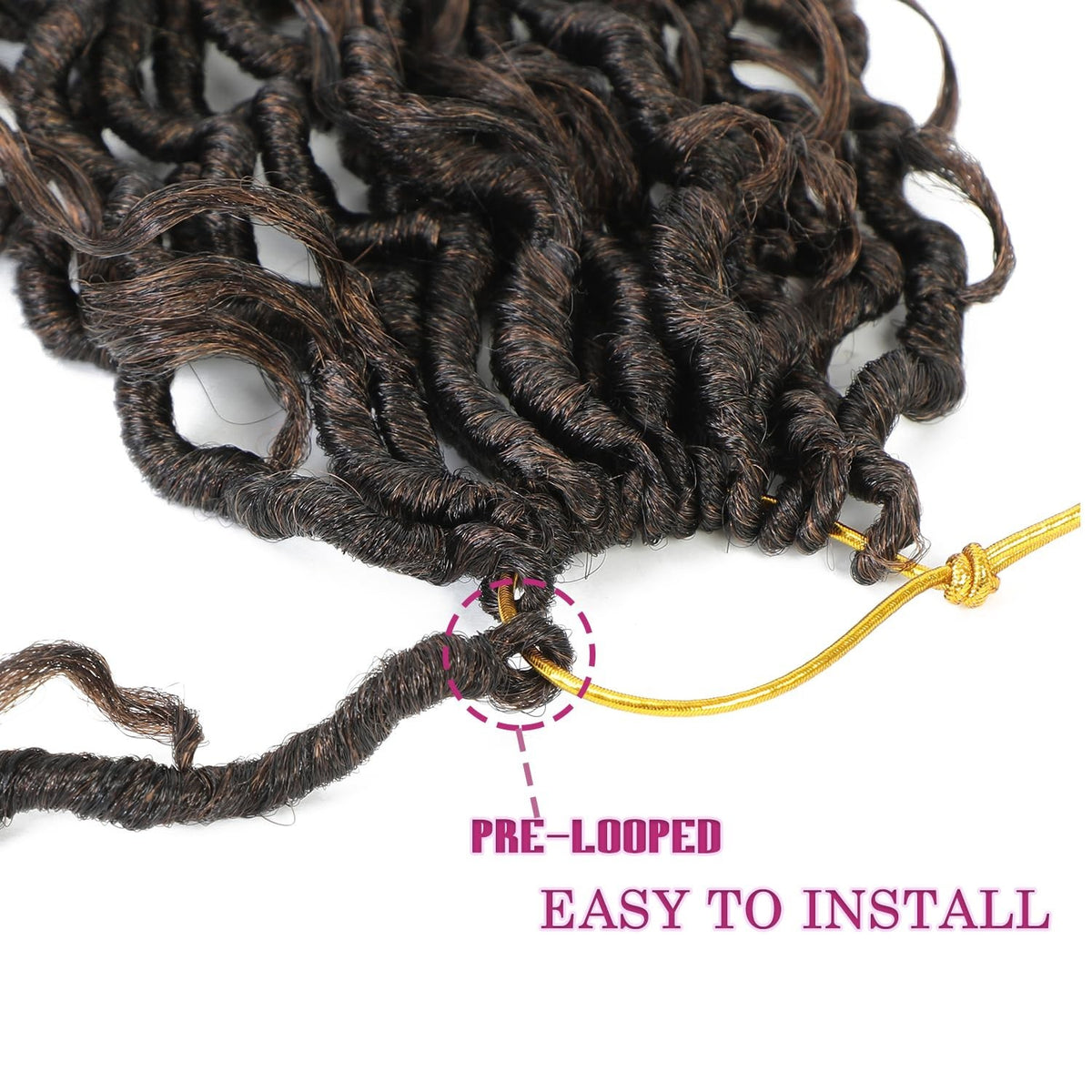Luxury 14-Inch Goddess Crochet Locs - Fluffy Curly Hair Extensions for Black Women
