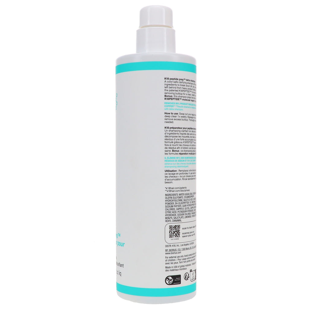 K18 Peptide Detox Shampoo 16 oz - Hair Repair & Clarifying Hair Care