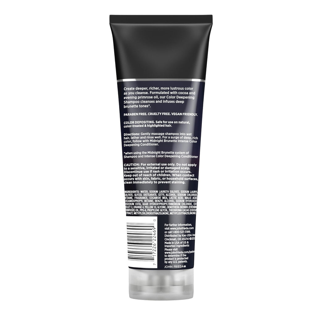 John Frieda Deepening Shampoo for Brunettes 8.3 Fl Oz | Natural & Color-Treated Hair