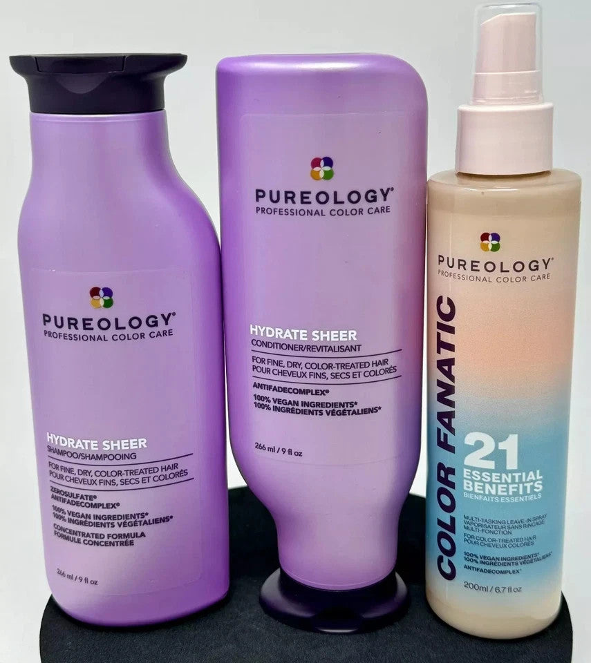 Hydrate Sheer Shampoo & Conditioner Set with Color Fanatic Spray - Gift Pack