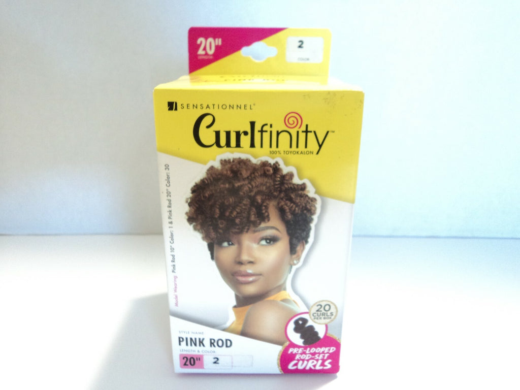 Pre-Looped Pink Curling Rods for Hair - 20 Inch, 20 Curls per Box