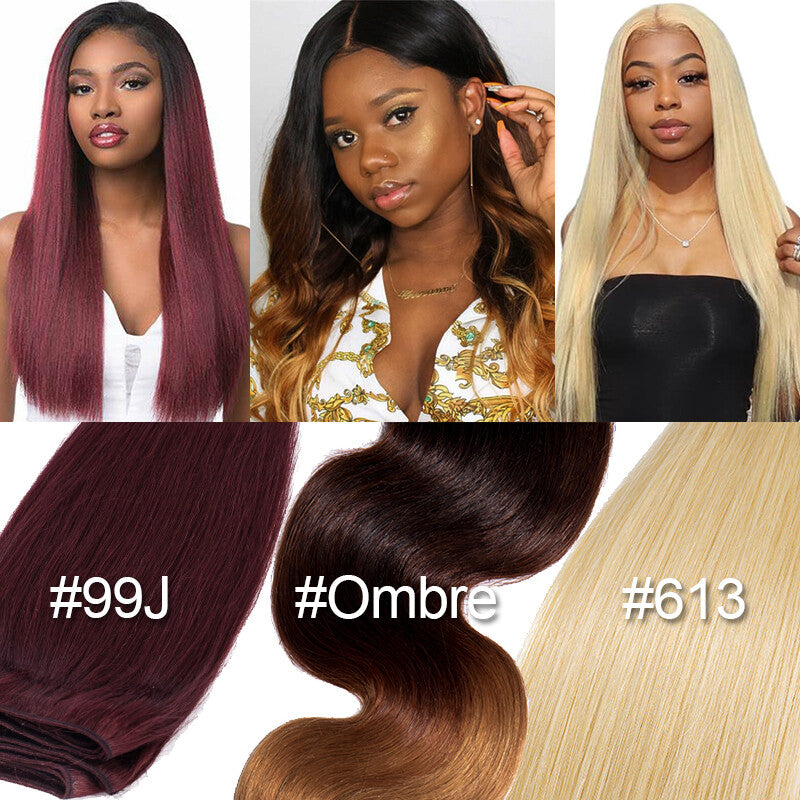 Virgin Human Hair Extensions Body Wave Weave - Multiple Sizes & Colors
