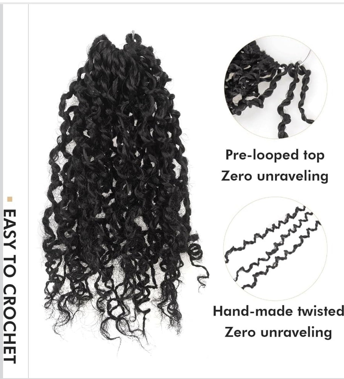 12-Inch ToyoTress Ultraess Mini Twist Crochet Hair - Ultra-Soft Synthetic Fiber