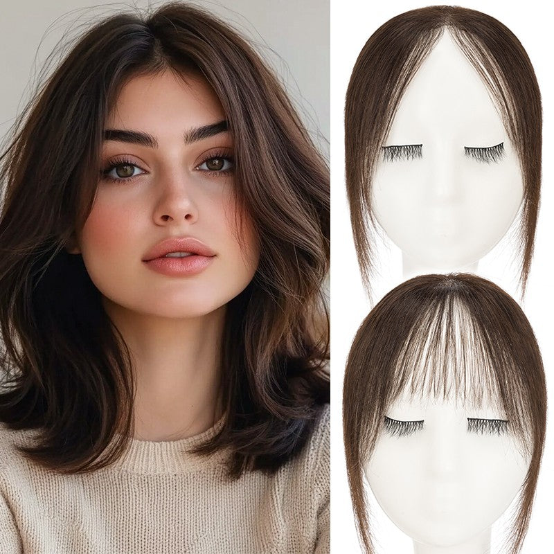 Clip-In Bangs Hair Topper for Women - Human Hair, 360° Clip-In Style