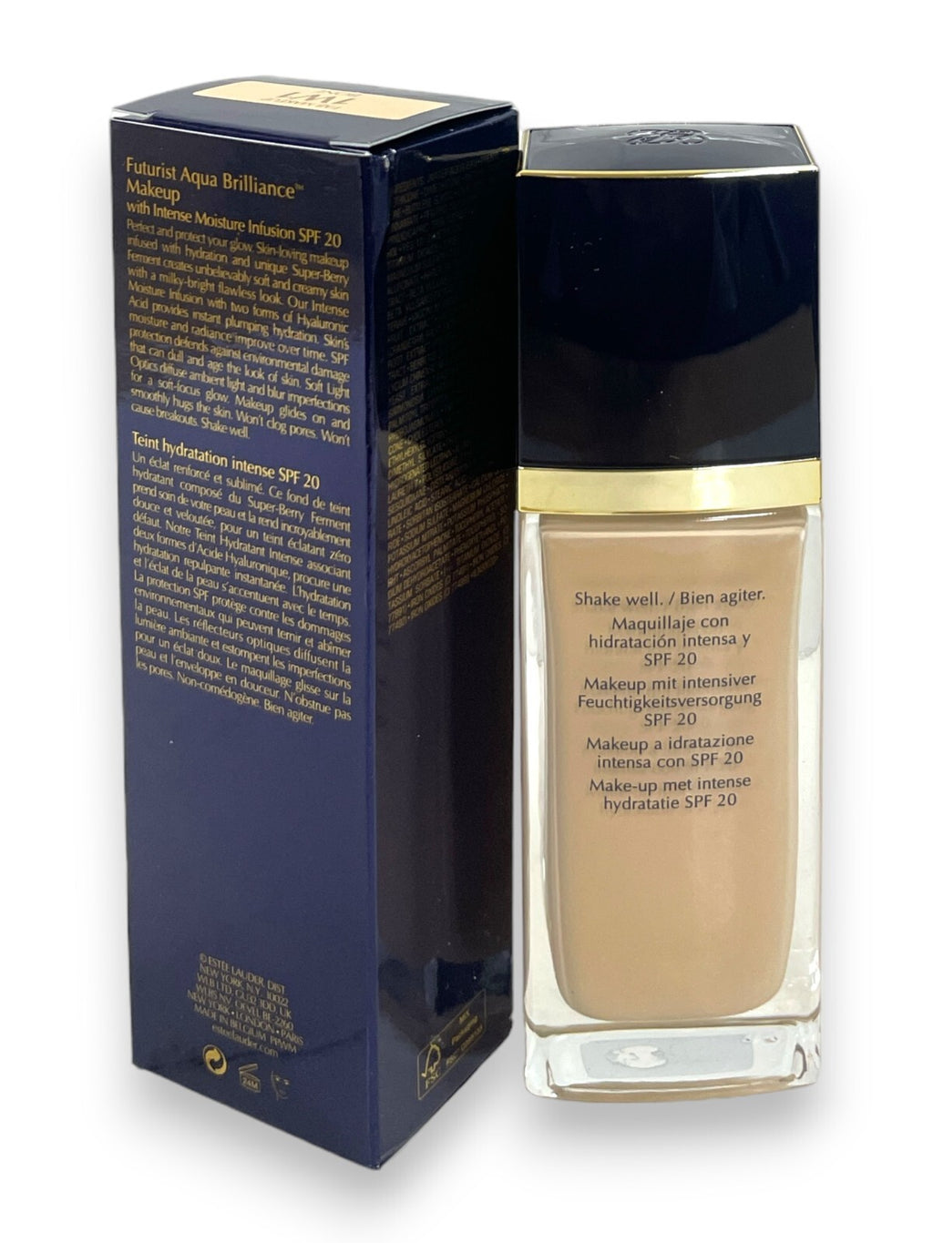 Estée Lauder Futurist Aqua Brilliance Makeup SPF 20 - 1 fl oz / 30 ml, Shade 1W1 Bone