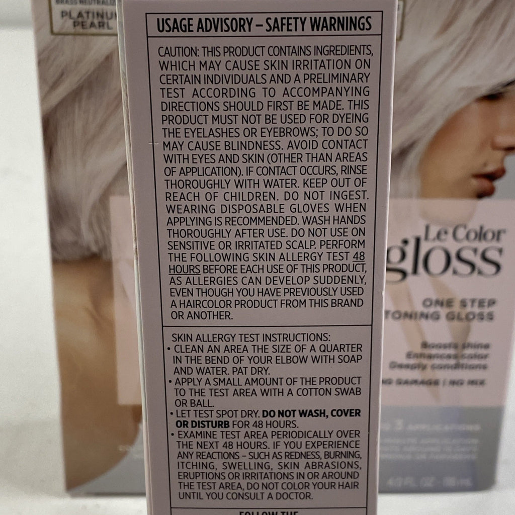 3-Pack L'Oréal Le Color Gloss Platinum Pearl Hair Toning Kit