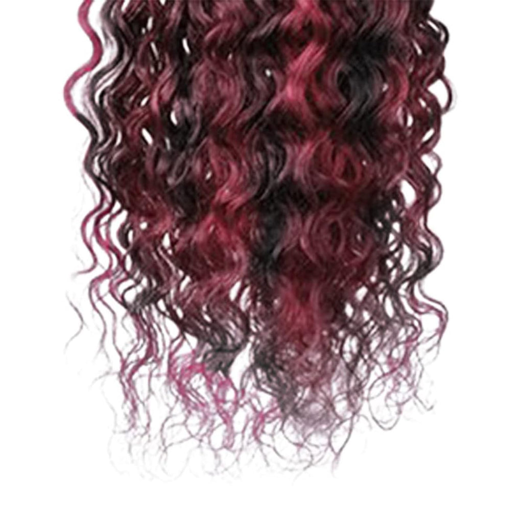 Brazilian Human Hair Bundles 18-22 Inch Jerry Curly Burgundy P1B/99J
