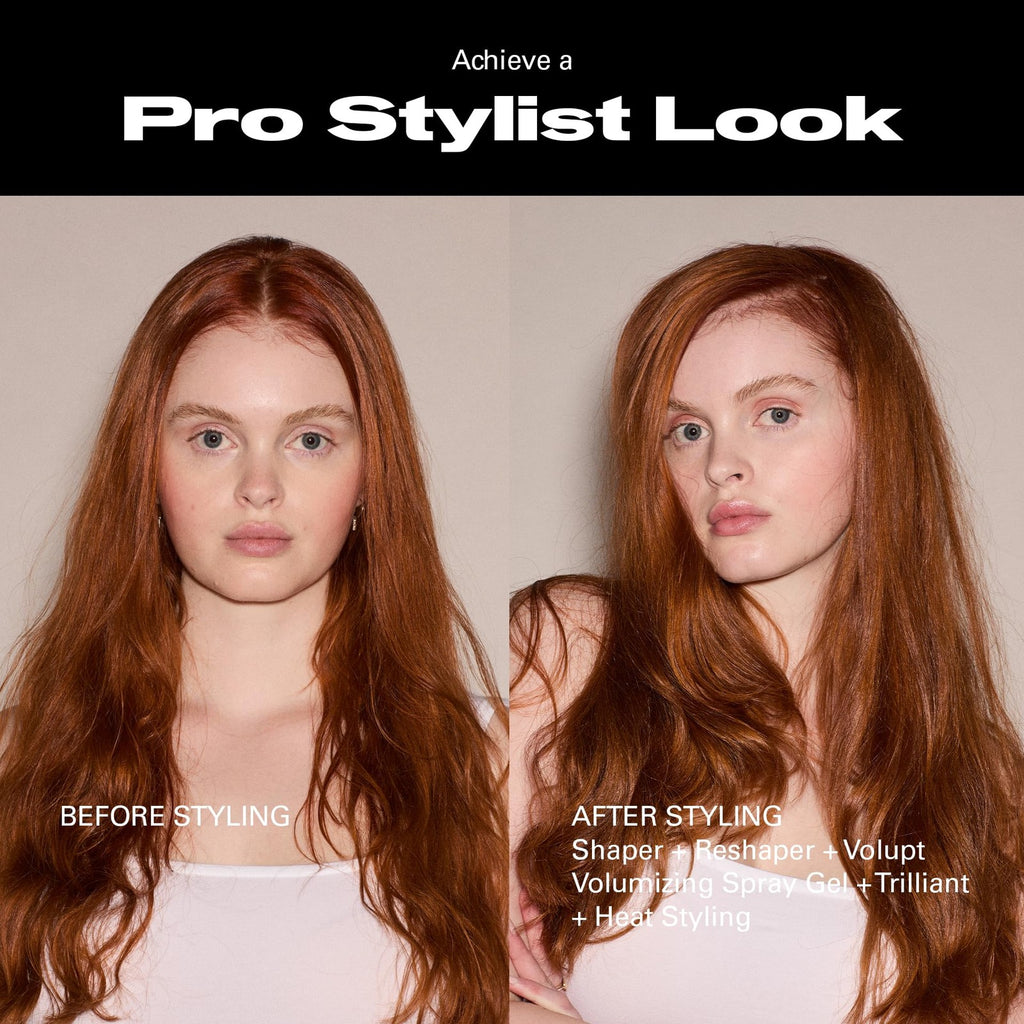 Hair Styling Gel & Satin Finish Spray for Flexible Hold and Heat Protection