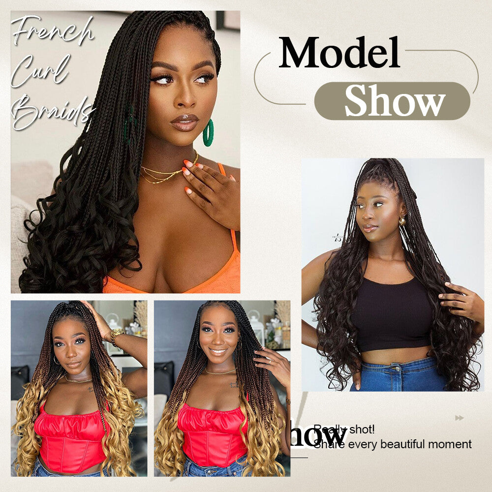 Loose Wave Braiding Hair Extensions Afro French Curls for Crochet & DIY Styles