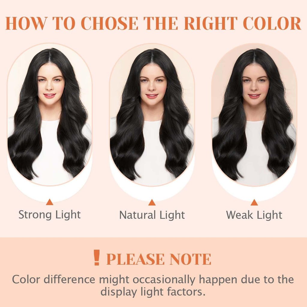Clip-In Hair Extensions 22 Inch Human Hair Voluminous Length & Style - 55g