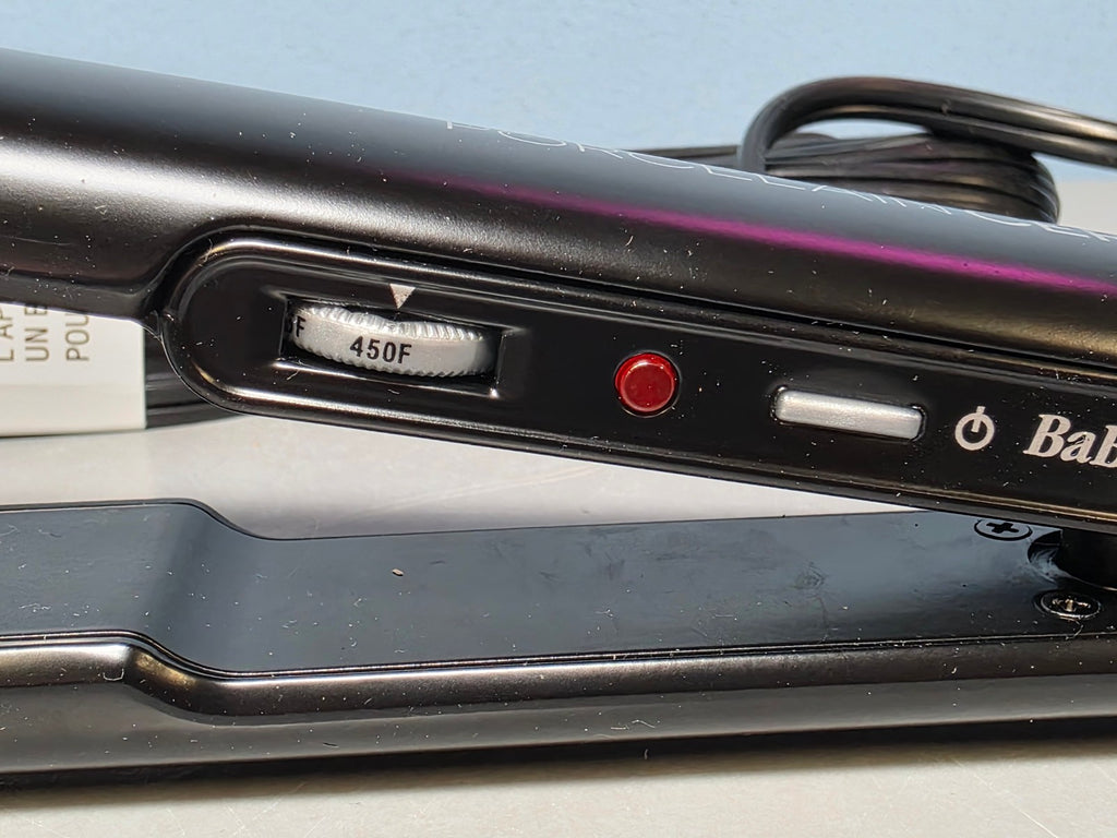 Ceramic Hair Straightener 1 Inch Flat Iron Black 450°F Max Temp
