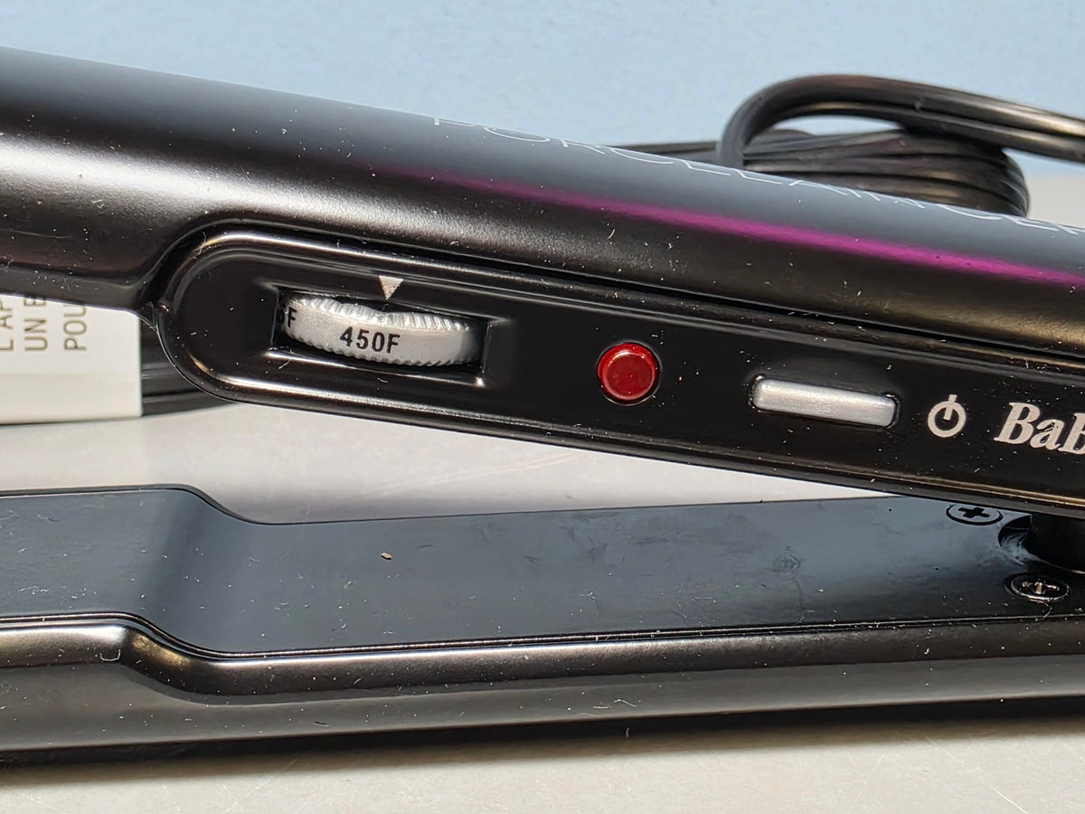 Ceramic Hair Straightener 1 Inch Flat Iron Black 450°F Max Temp