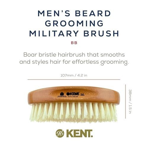 Men's Travel Boar Bristle Hair & Beard Brush - Natural Oil Distribution