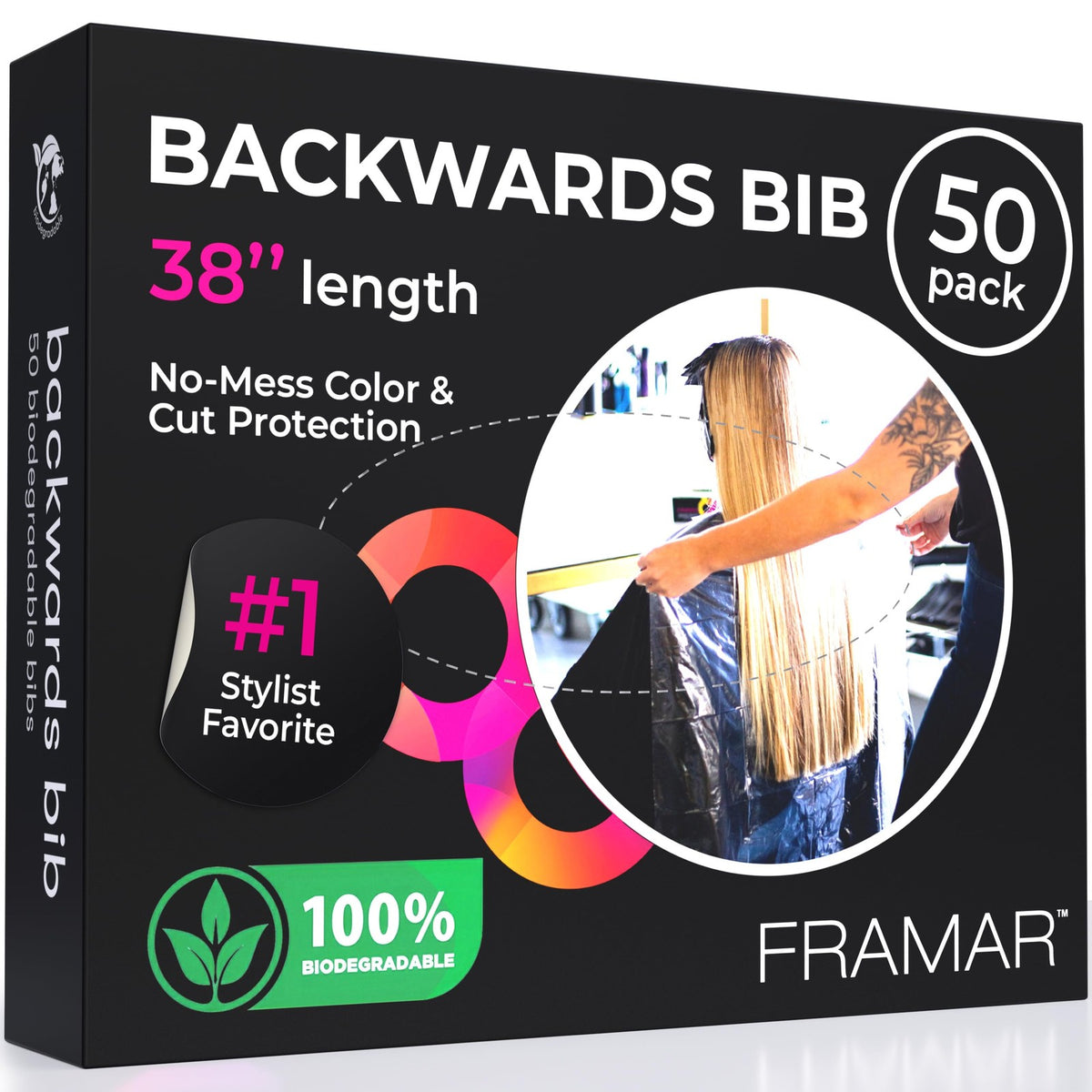 Disposable Hair Cutting Capes for Salons - Protective Client Bibs, Eco-Friendly Pack of 50