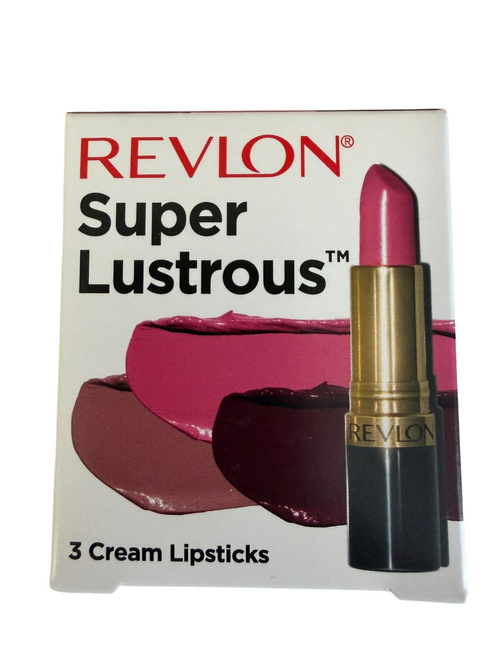 Revlon Super Lustrous Lipstick Gift Set - Pink, Mauve & Black Cherry 3 Piece