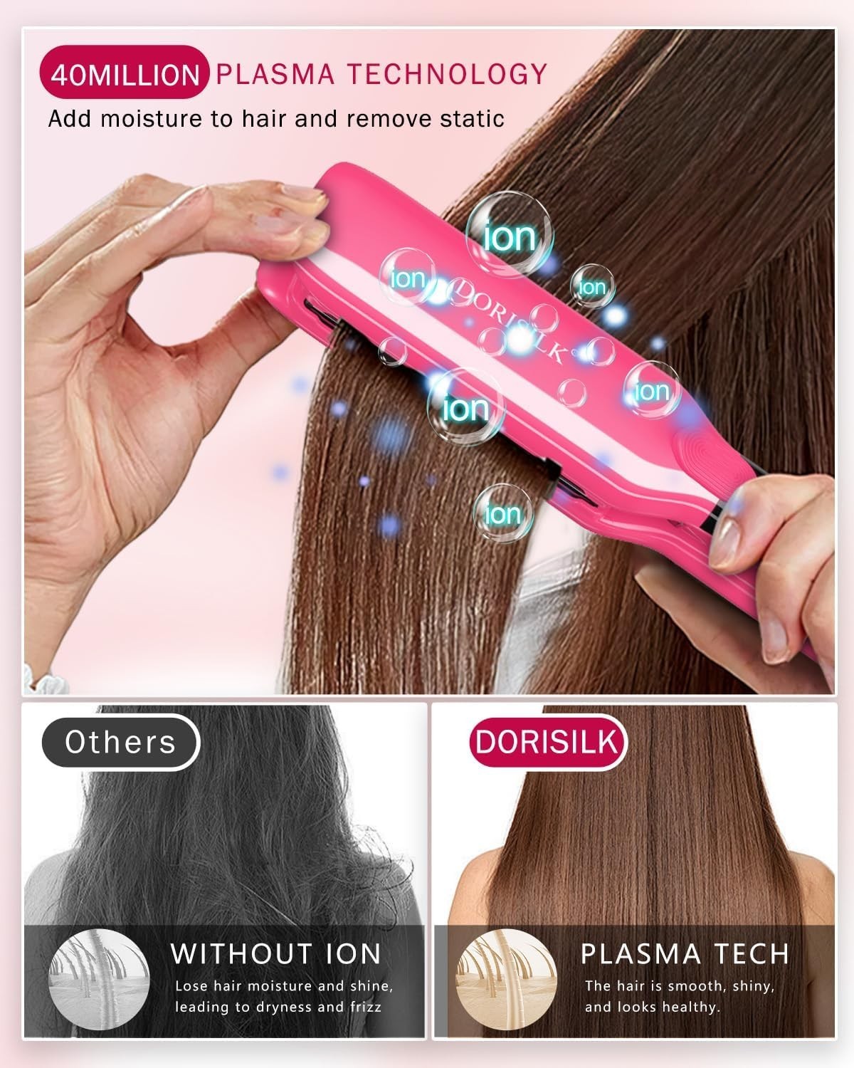 Professional 1.75-Inch Ceramic Hair Straightener & Curler Flat Iron
